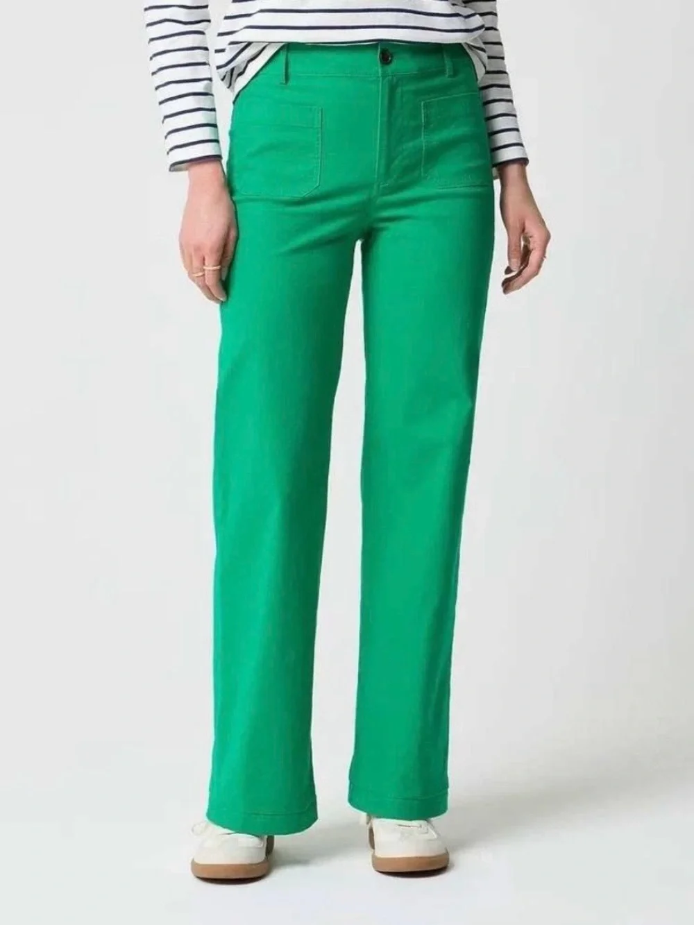 J.Crew Lizzie High Rise Patch Pocket Wide Leg Pant Emerald Berry Size 29 NWT